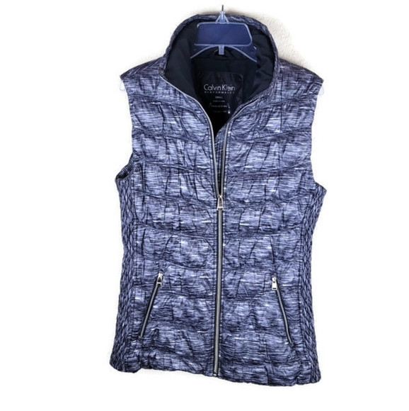 Calvin Klein Jackets & Blazers - Calvin Klein Puffer Vest Womens Size S Performance Black Space Dyed Down